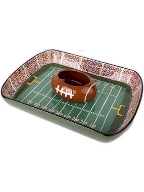 Football Stadium Chip & Dip Serving Set - Perfect for Game Day Parties!